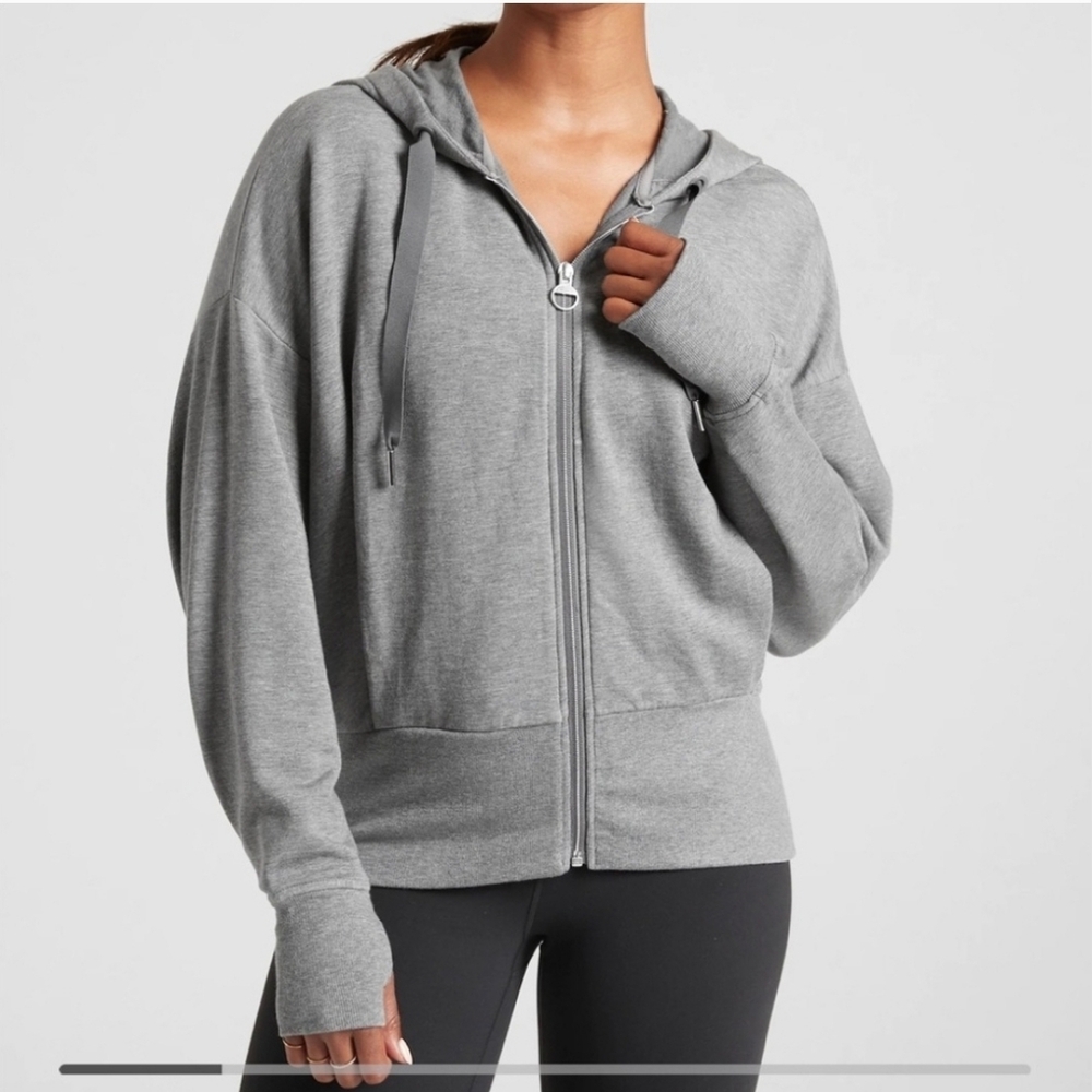 ATHLETA Gray Zip-Up Hoodie